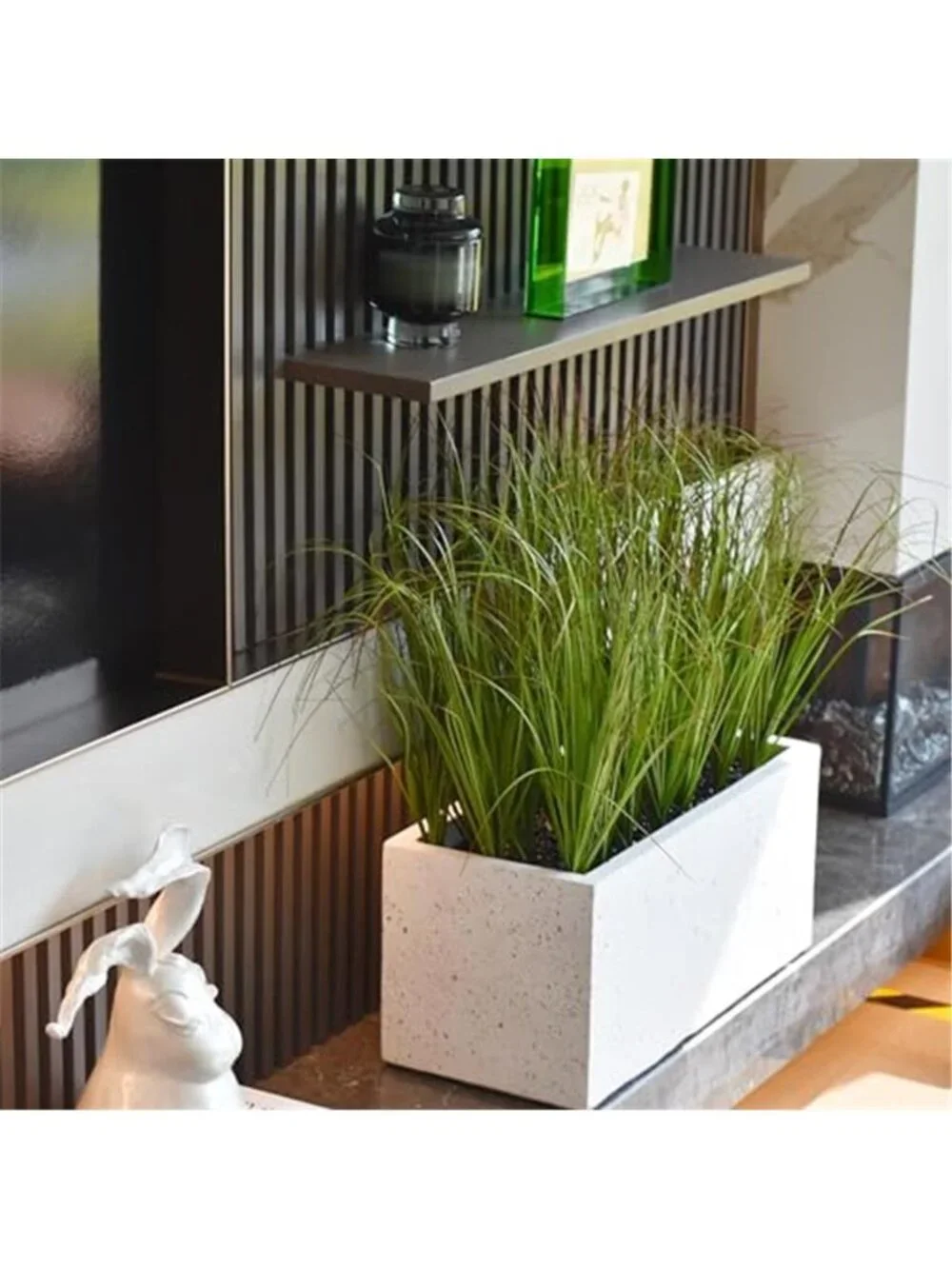 Artificial Tall Grass Greenery Stems Fake Plants Indoor Outdoor Home Decor 8PC